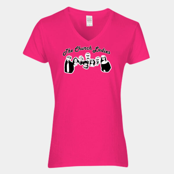 Ladies V-Neck Short Sleeve Thumbnail